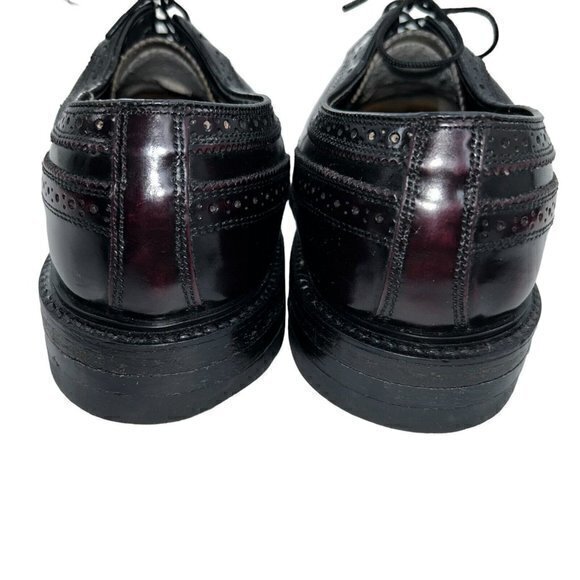 Cats Paw By Foster Wingtip Longwing Brown Leather Shoes Size 9.5 D Non‎ Slip - Picture 2 of 8